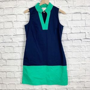 Sail to Sable colorblock sleeveless sheath dress M